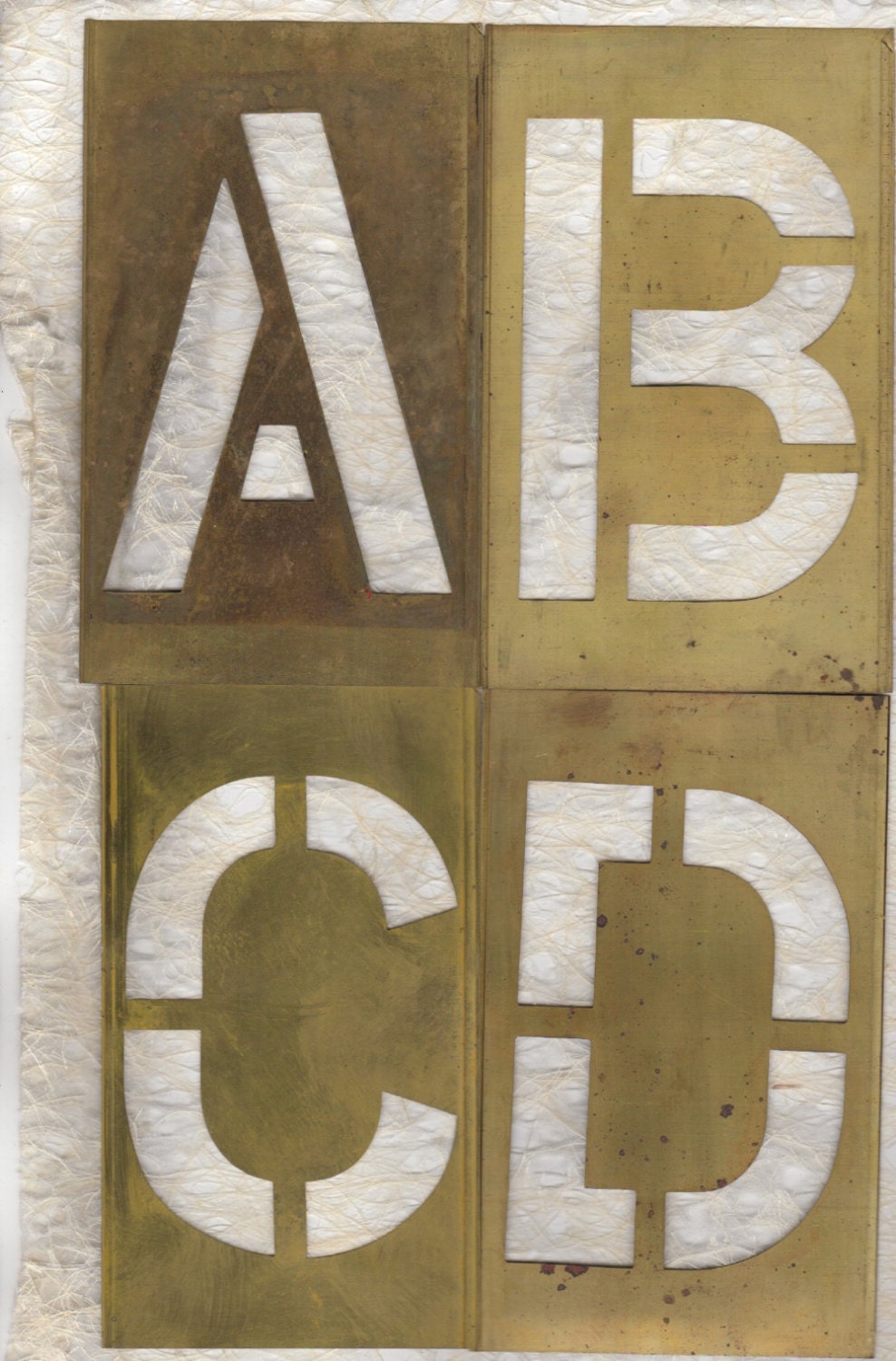 Other, Vintage Brass Metal Stencils Alphabet Letter Shabby Chic Decor  Letter Design