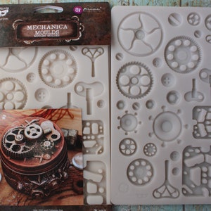 Mechanica Molds Steampunk Gears Finnabair Silicone for resin clay food safe chocolate image 2