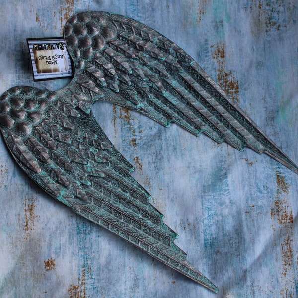 Metal Angel Wings 10.5 inch Salvaged Craft