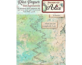 Tło z papieru ryżowego Alicja 8, 4 x 6, wybór Stamperia