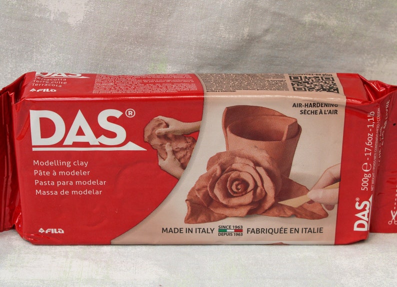 DAS modeling clay Italian sculpting terracotta clay air dry clay 500g image 1