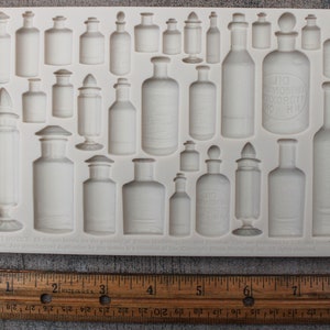 Apthocary Bottles Molds from Prima Imaginarium Moulds Silicone Food Safe