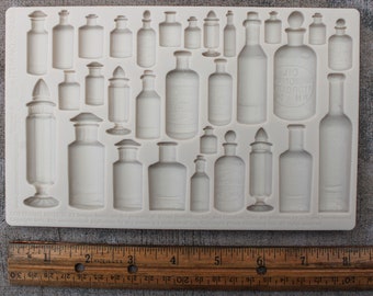 Apthocary Bottles Molds from Prima Imaginarium Moulds Silicone Food Safe