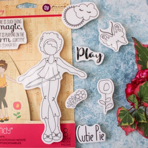 Julie Nutting Mandy Doll Cling Stamp Cutie Pie Play