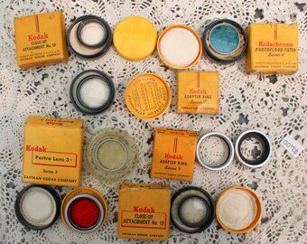 Kodak Camera Filters and Adapter Rings Vintage packaging Photography