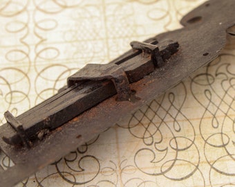 Japanese metal lock chest decoration