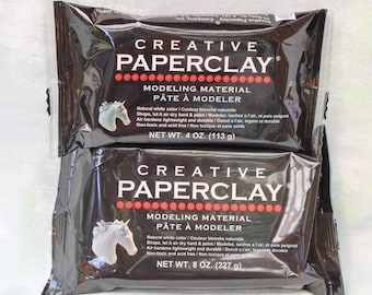 Creative Paperclay 4 or 8 ounce air dry clay modeling material sculpting clay