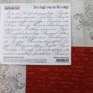 Elegante script niet-gemonteerde rubberen stempel dokadeur A4-kaart achtergrond