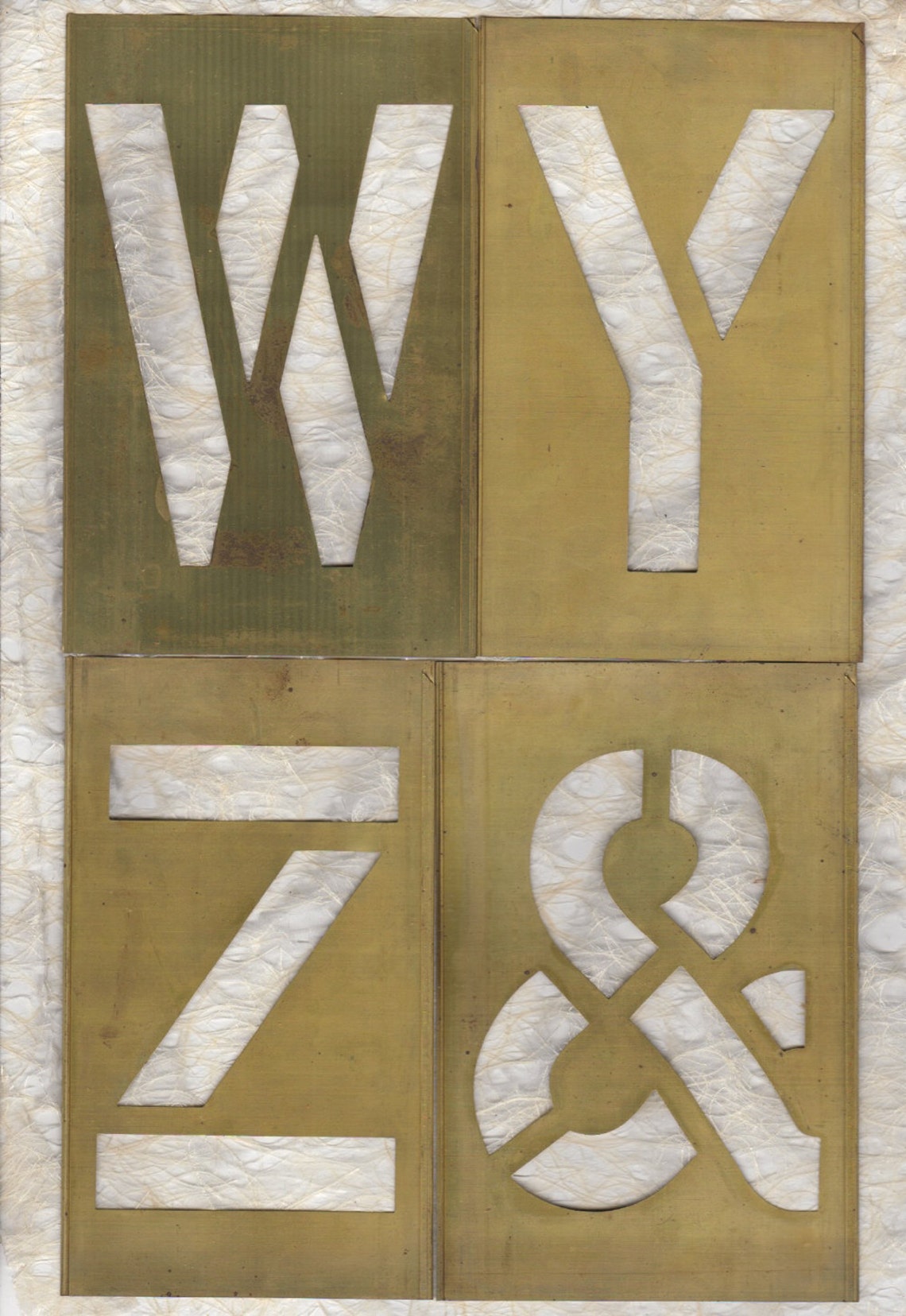 6 inch Stencil Letter Alphabet Brass Stencil Including Etsy