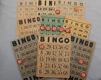9 Bingo cards 10 call numbers 10 markers 4 paper four sheets