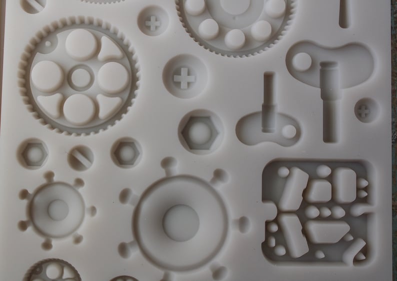 Mechanica Molds Steampunk Gears Finnabair Silicone for resin clay food safe chocolate image 3