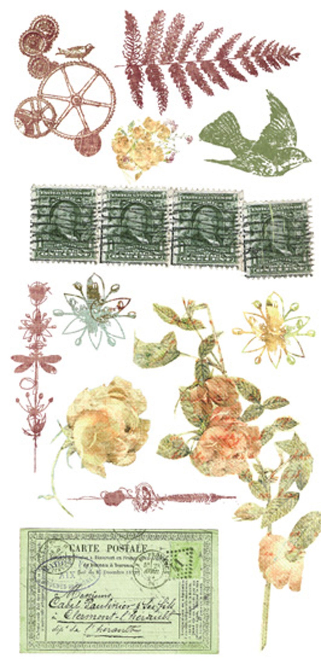 Rubons Transfers Botanical Prima Marketing 1 Sheet Etsy