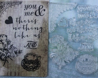 Cling Stamp Tales of You and Me 4x3 7 piece set Prima Frank Garcia