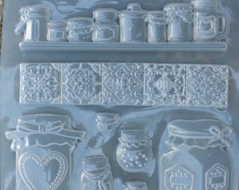 Golden Harmony Pots Soft Maxi Mold Texture Impressions Plate Stamperia Plastic Modeling Mold