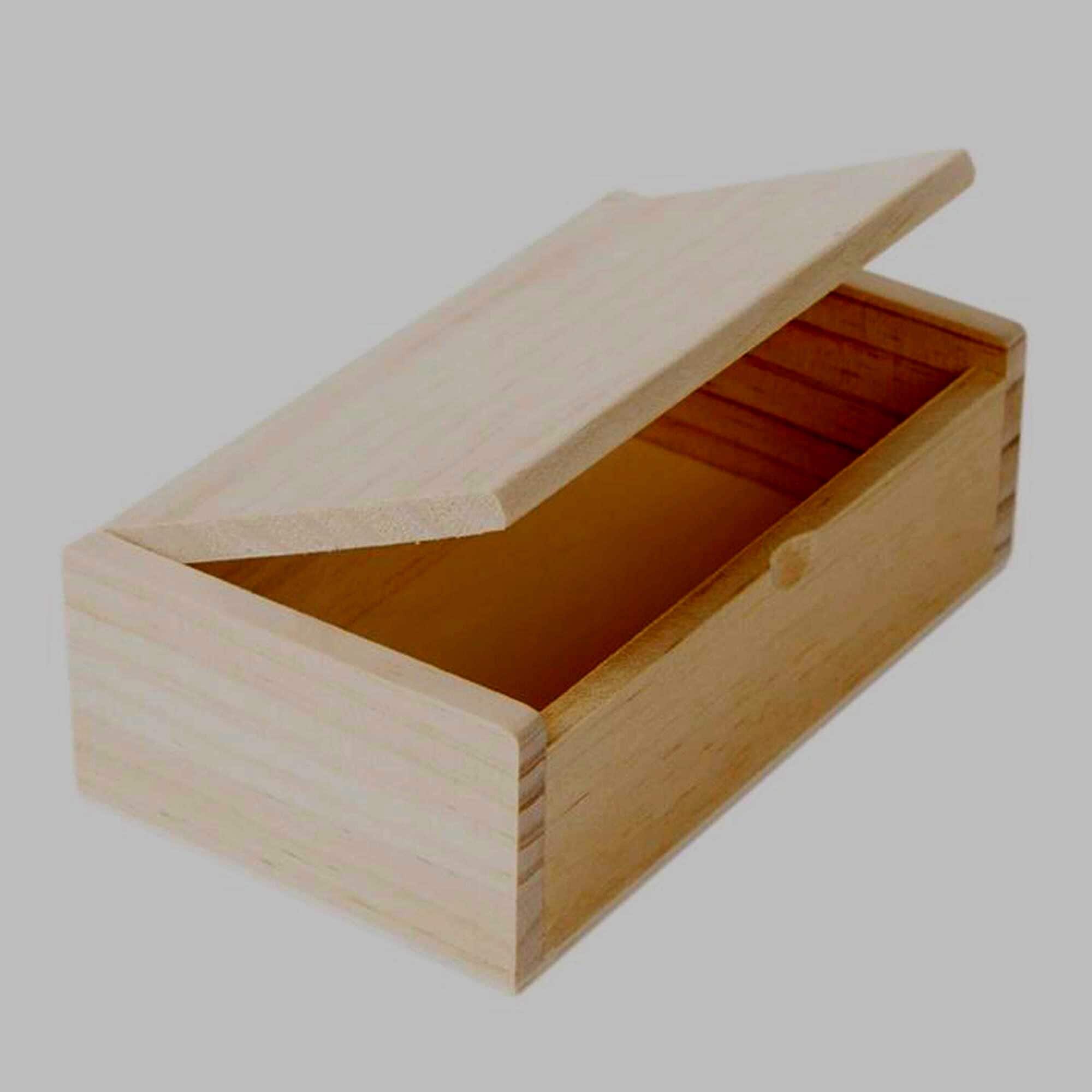 Wood Box With Lid New Alterable Unfinished Larger 8x5x3 - Etsy