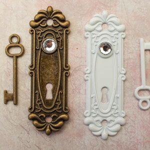 Prima Memory Hardware New Escutcheon Decorative Key Hole Cover 3&quot; metal reproduction