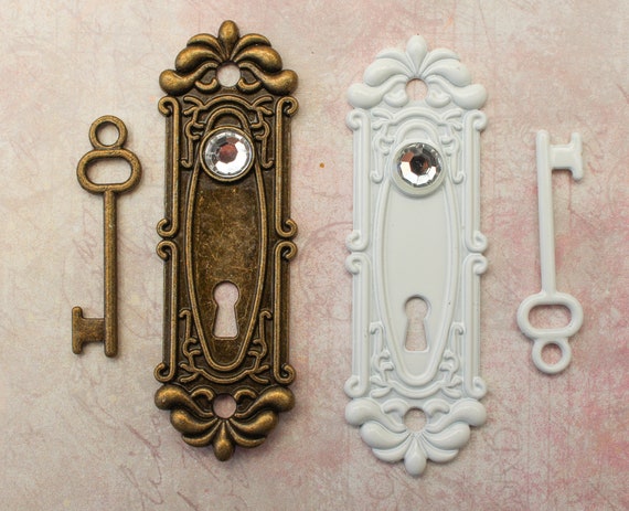 Prima Memory Hardware New Escutcheon Decorative Key Hole Cover 3" metal reproduction