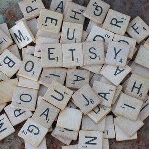 Consonants Scrabble Letter Tiles from one game plus 100+ pieces