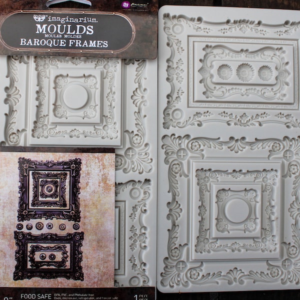 Baroque Frames Molds re-design Prima Silicone for resin clay food safe chocolate