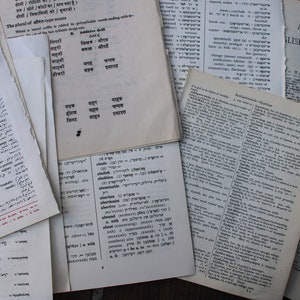 Dictionary Many Language Translation 50 book pages Japanese, Hawaiian, Greek, Hindi,Arabic, Hebrew, German,
