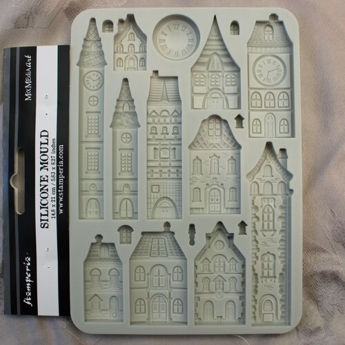 Cozy House silicone mold from Stamperia doll house