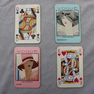 2 Vogue Cards Ascot & Autumn Fashions  1927 style Waddington Fine Playing Cards