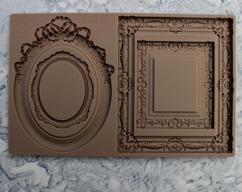 Frame Mold Oval Rectangular Ornate Legacy Prima Decor Silicone for resin clay food safe