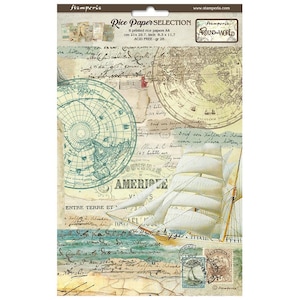 6 selezione carta di riso Around the World Stamperia
