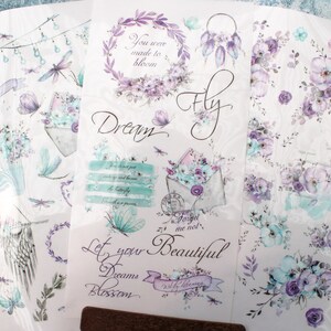 Rub-Ons Transfery Aquarelle Dreams Images Opowieść o 3 dziewczynach Prima Marketing