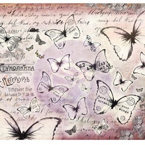 Carta decorativa Butterfly 6 fogli disegnata da Finnabair per Prima Tissue Paper Flutter