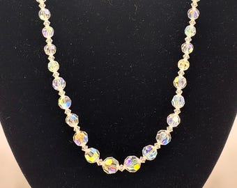 Aurora Borealis Princess Graduated Bead Necklace