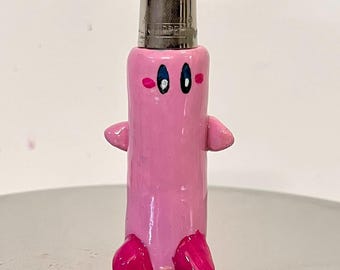 Schattige roze aanstekerhouder | Hoes kawaiifiguur |   cadeau voor rokers
