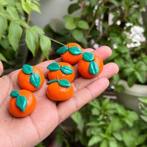 Magnete a forma di mandarino, magnete da cucina fatto a mano.