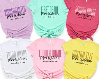 Personalized Teacher Shirt, Custom Grade Subject, Appreciation Gift