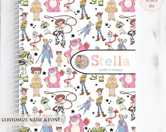 Personalized Kids Sketchbook, Custom Name Art Journal (8.5 X 11 inches)