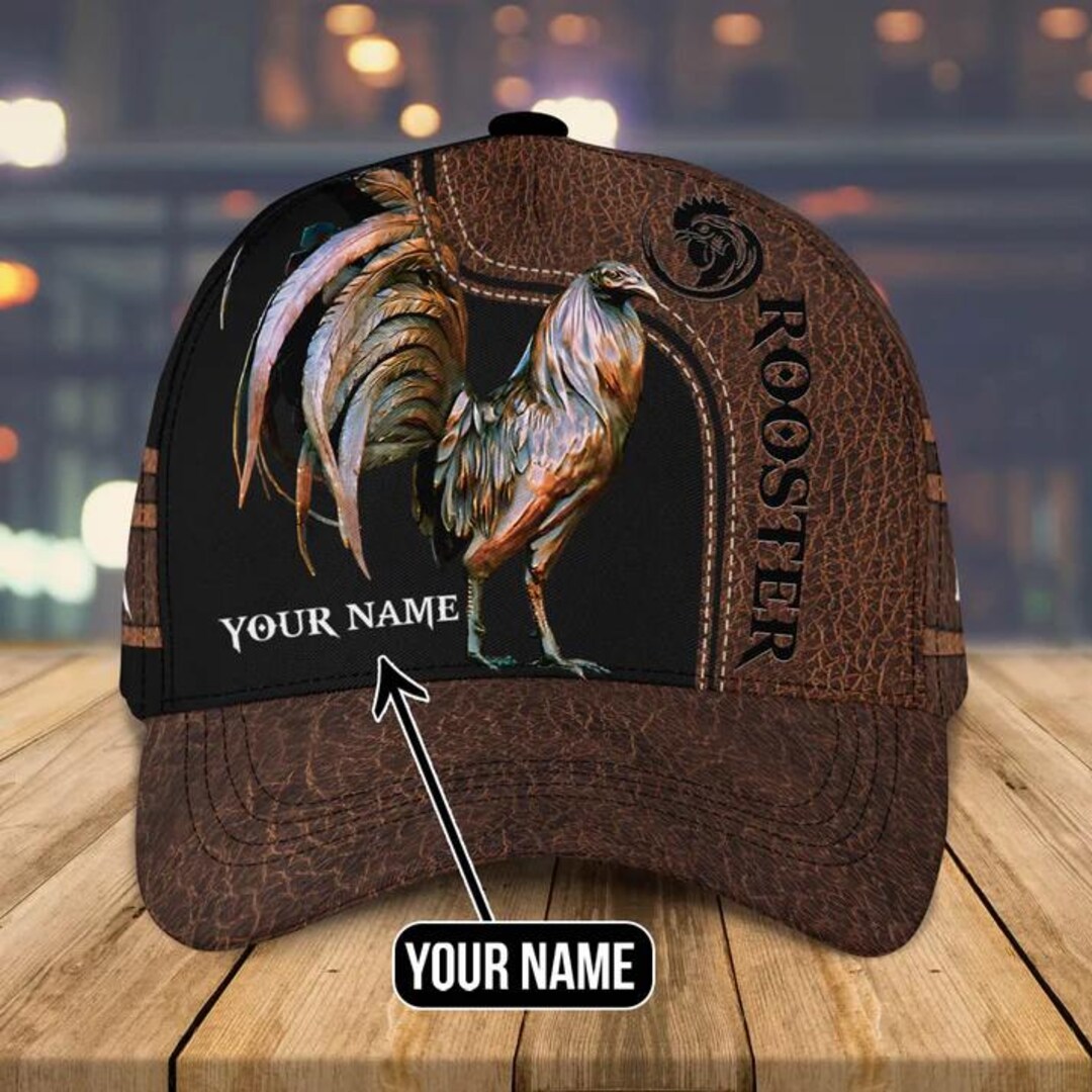 Custom Rooster Baseball Cap, Personalized 3D Printed Chicken Hat, Funny ...