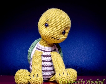 Crochet Turtle Stuffy, Handmade Acrylic Yarn Doll MADE TO ORDER