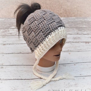 Messy Bun Beanie, Messy Bun Hat, Ponytail Hat, MADE TO ORDER