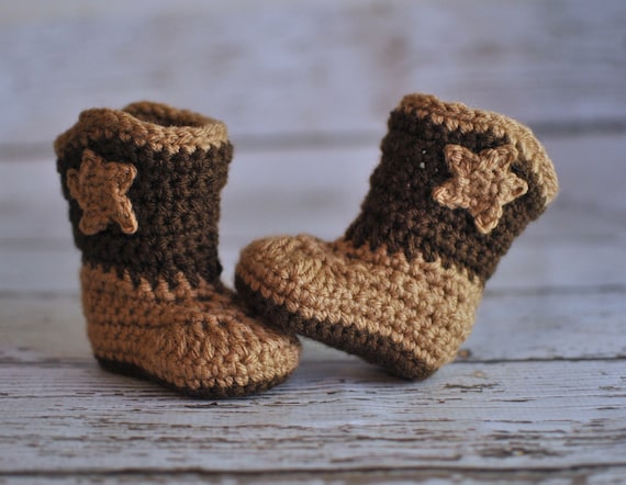 Baby Cowboy Boots Crochet Baby Booties 