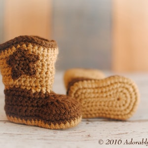 Baby Cowboy Boots, Crochet Baby Booties, Boy Booties, Girl Booties, Baby Booties, MADE TO ORDER, Newborn to 12 Months