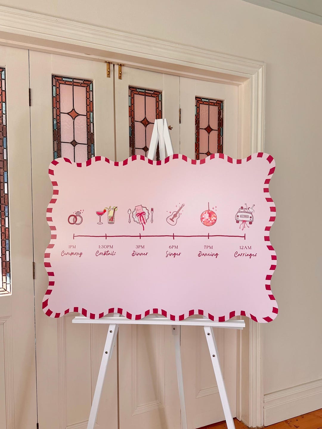 Personalised Wedding Timeline Sign - Etsy