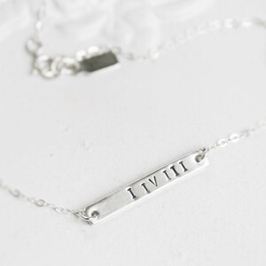 roman numeral 4 necklace
