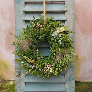Frischer Frühlingskranz Handgebunden | Türkranz Frühling & Tischkranz | Osterdeko, Osterkranz und Frühlingsdeko | Deko für Ostern