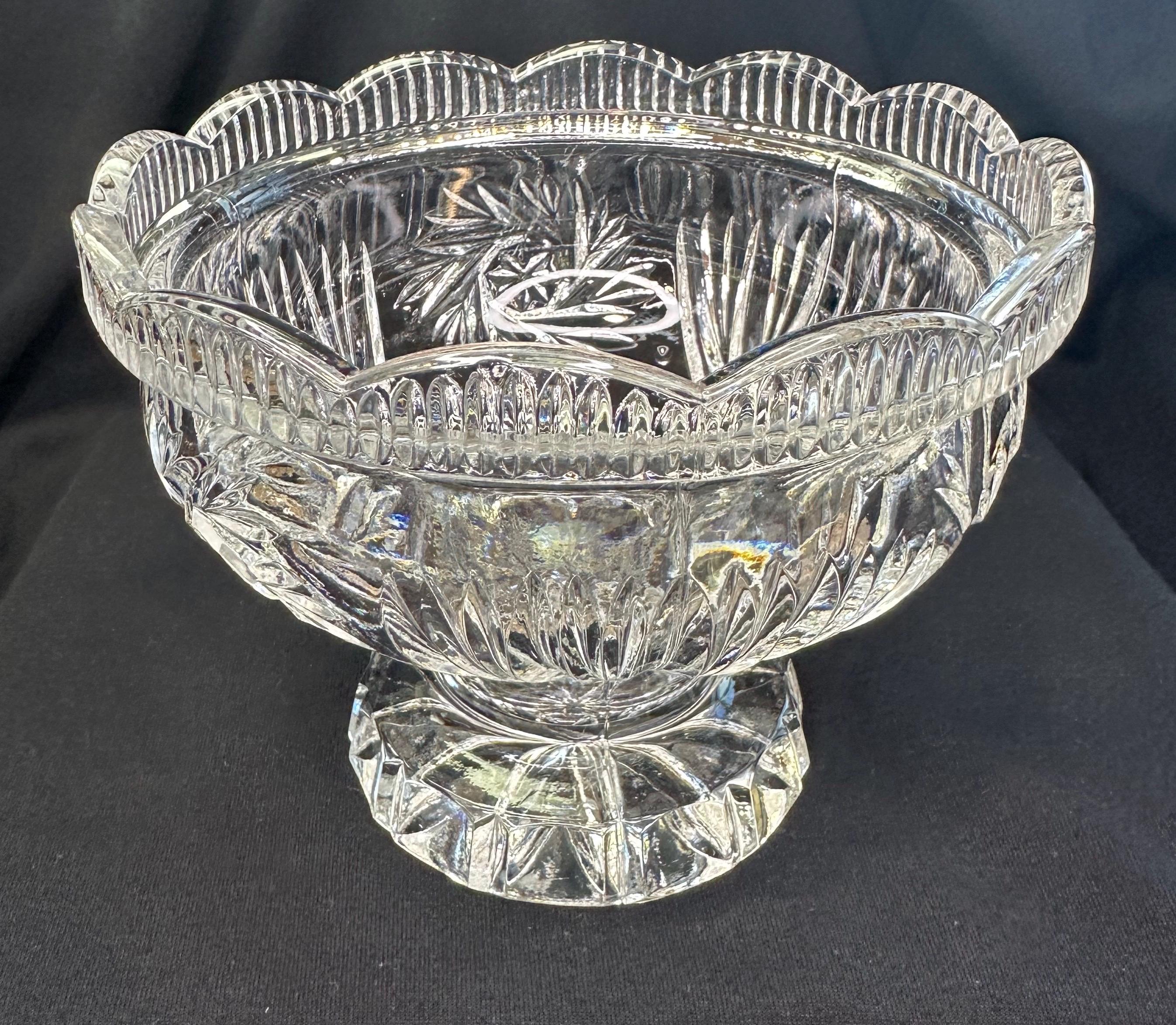 GERMANYマイセンクリスタル　LAUSITZER GLASガラスバスケット マイセンクリスタル（ドイツ）【マイセンフラワーロンドン