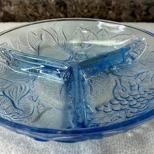 Vintage KIG (Kedaung Indah Can Tbk) Indonesia Glass divided dish