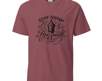 Comfort Colors Stay Sharp Nib T-Shirt, Calligraphy Lover Gift
