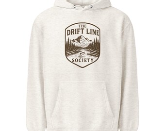 The Drift Line Society Vintage Fly Fishing Logo Shirt- Hoodie