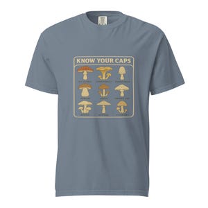 Comfort Colors® Know Your Caps – Mushroom Identification Chart T-Shirt