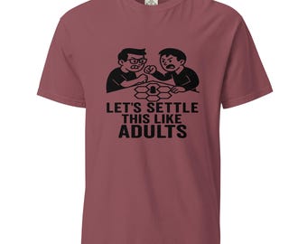 Funny Board Game T-Shirt | Let's Settle This Like Adults, Gamer Gift