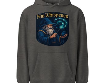 The Nib Whisperer – Wizard Calligraphy Wand Fantasy Illustration- Hoodie